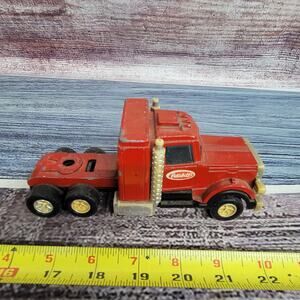 Vintage Tootsie Toy red peterbuilt semi w/sleeper  die-cast/plastic parts/repair